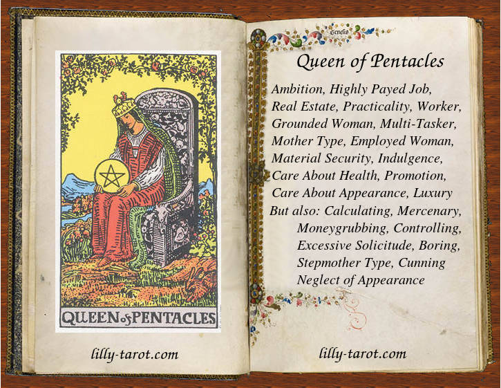 Queen of Pentacles: Ambition, Practicality, Luxury Meaning of Queen of Pentacles