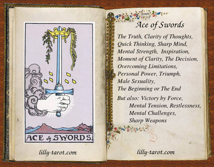 Ace of Swords: Inspiration, Moment of Clarity, Sharp Mind Meaning of Ace of Swords