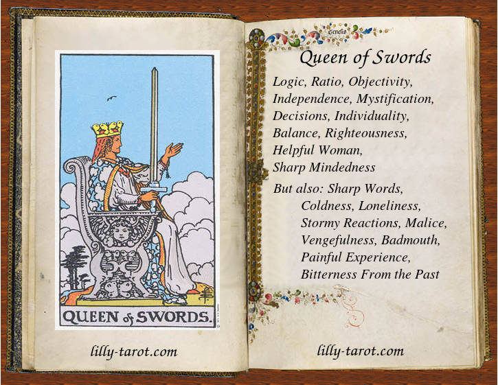 Queen of Swords: Logic, Decisions, Balance Meaning of Queen of Swords